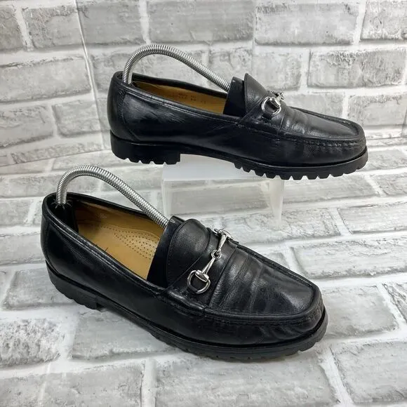 Cole Haan Pinch Sanford Black Leather Men’s Size 8 M Horsebit Loafers