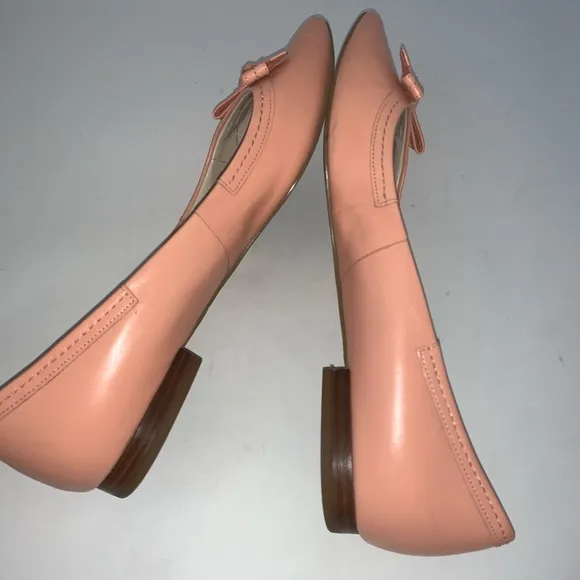 Cole Haan Pink Leather Pointy Toe Ballet Flats 8