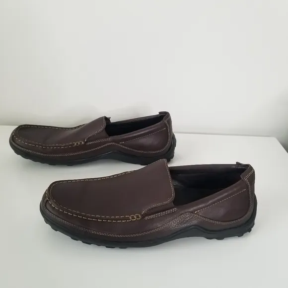 Cole Haan Tucker Venetian Brown Leather Slip On Loafers 10.5 French Roast
