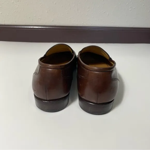 Cole Haan USA Pinch Penny Prep Brown Leather Classic Penny Loafers Mens Size 8.5