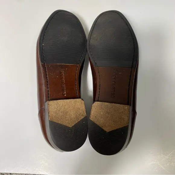 Cole Haan USA Pinch Penny Prep Brown Leather Classic Penny Loafers Mens Size 8.5
