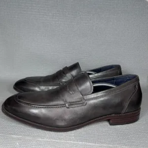 Cole Haan Warner Grand 360 Penny Loafers Men's Sz 12 M Grey Leather C29037