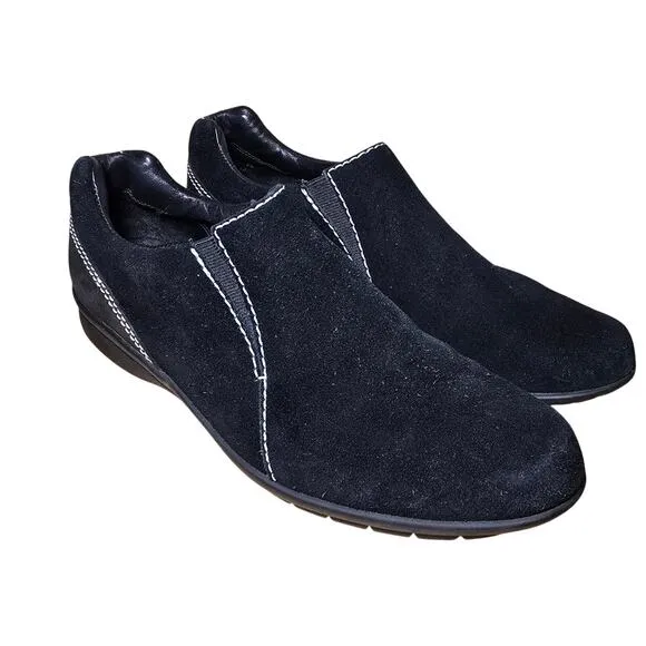 Cole Haan Women's BLACK SUEDE Water Proof Slip On Comfort Loafers Sz 7 B