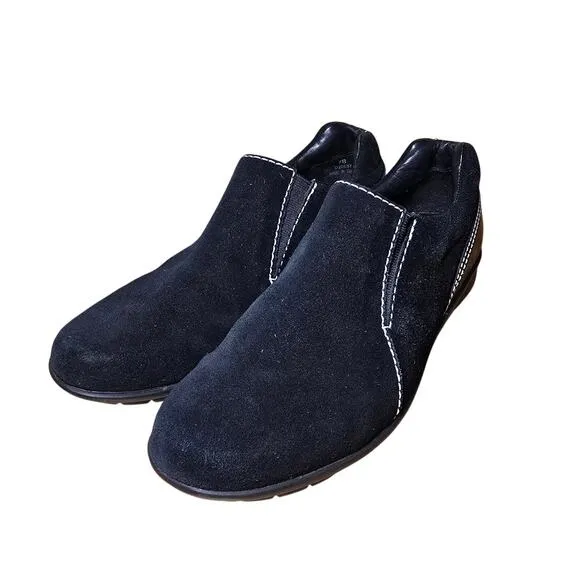 Cole Haan Women's BLACK SUEDE Water Proof Slip On Comfort Loafers Sz 7 B