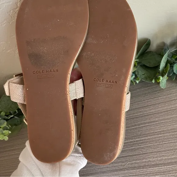 Cole Haan Women’s Demi Wedge Thong Sandals Size 9 Sling Back