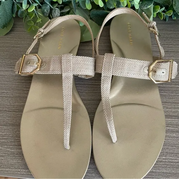 Cole Haan Women’s Demi Wedge Thong Sandals Size 9 Sling Back