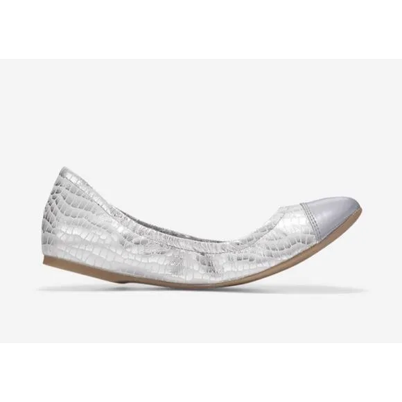 Cole Haan Women's NEW Metallic Snakeskin Ballet Flats