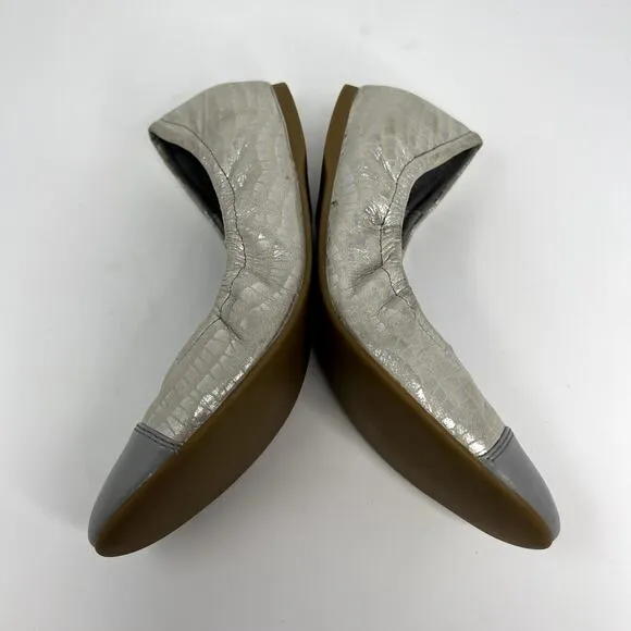 Cole Haan Women's NEW Metallic Snakeskin Ballet Flats