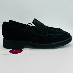 Cole Haan Women's Newburg Black Suede Lug Sole Penny Loafers W24292 Size 8.5