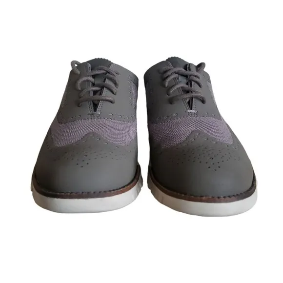 Cole Haan Zerogrand Mens Grey Leather Wingtip Lace Up Sneakers Size 10.5 M