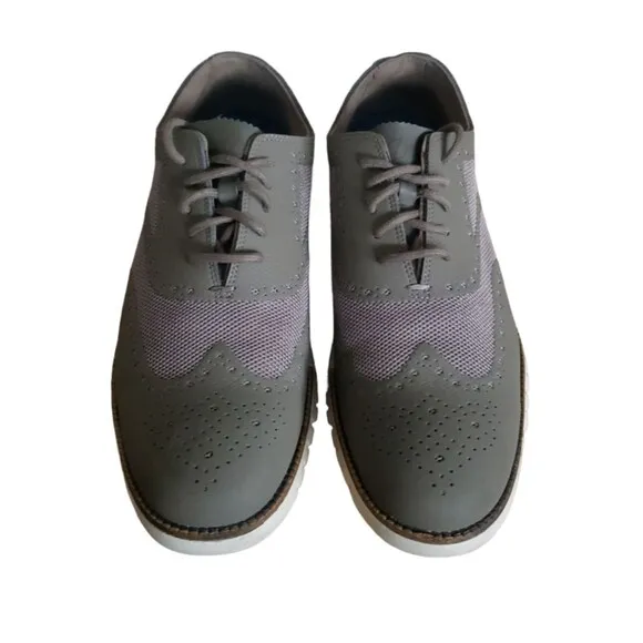 Cole Haan Zerogrand Mens Grey Leather Wingtip Lace Up Sneakers Size 10.5 M