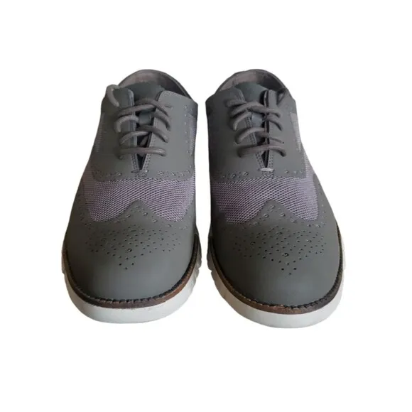 Cole Haan Zerogrand Mens Grey Leather Wingtip Lace Up Sneakers Size 10.5 M