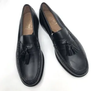 Cole Haan Black Leather Pinch Tassel Slip On Loafers NEW without box