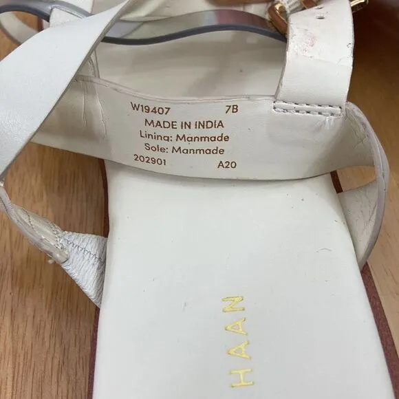 Cole Haan Sandals Shoes “Finley” Blush and White NWOT 7 B