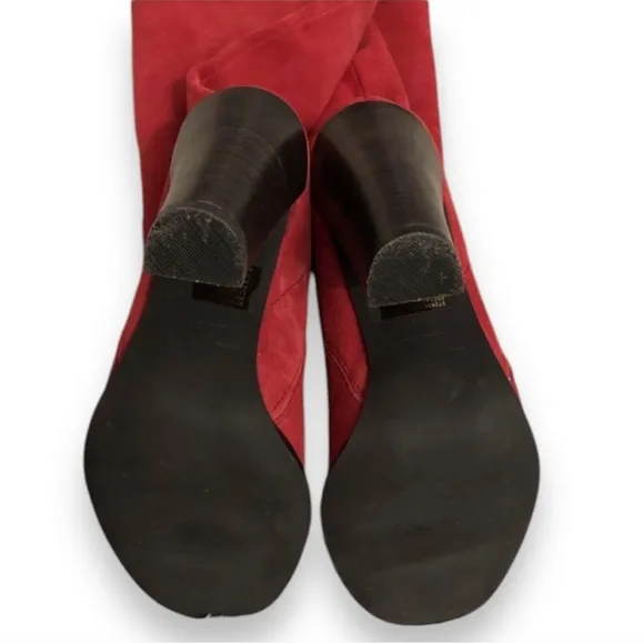COLIN STUART/VICTORIA'S SECRET Red Suede Calf Boot
