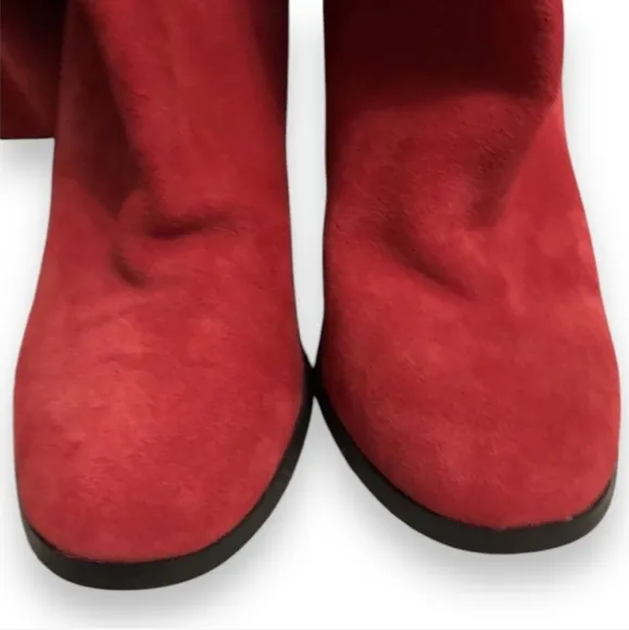 COLIN STUART/VICTORIA'S SECRET Red Suede Calf Boot