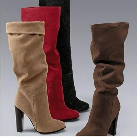 COLIN STUART/VICTORIA'S SECRET Red Suede Calf Boot