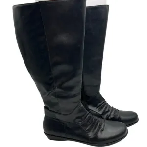 Comfortview Finley Wide Calf Tall Knee Faux Leather Boots SIZE 10 Western Riding