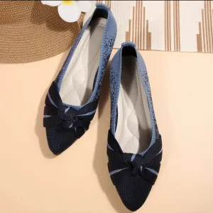 Contrast Point Toe Flats Slip-Ons