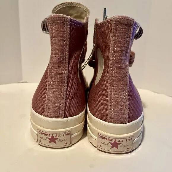 Converse Chuck 70 High Ribbon Laces Sneakers W 6.5 M 4.5 Dusty Pink A07977C