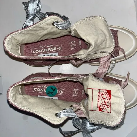 Converse Chuck 70 High Ribbon Laces Sneakers W 6.5 M 4.5 Dusty Pink A07977C