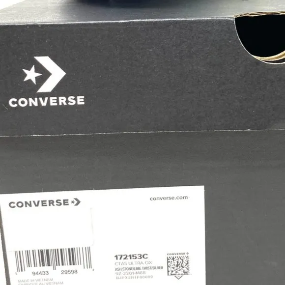 Converse Ctas Ultra OX All Star Mid  Gray Lime Leather Women’s Sneakers 172153C
