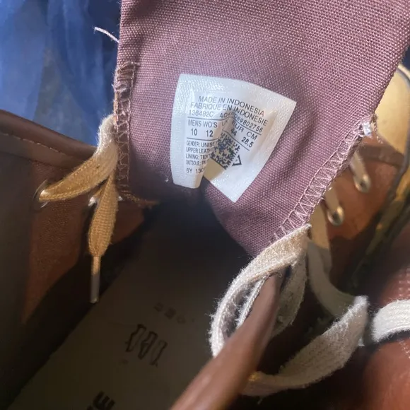 CONVERSE LTHR VTG WARM COGNAC Sneakers FLAWED RARE