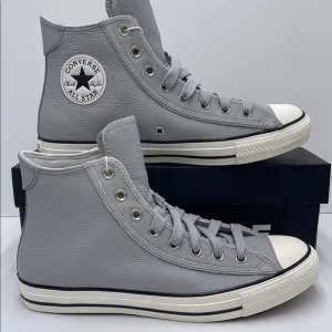 Converse Men's A14250C CTAS WIDE HI Leather GREY AREA/EGRET/BARELY GREY Sneaker