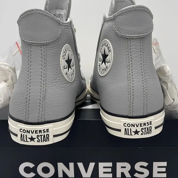 Converse Men's A14250C CTAS WIDE HI Leather GREY AREA/EGRET/BARELY GREY Sneaker