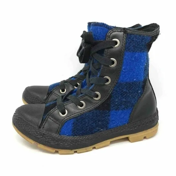 Converse Woolrich Boys Ankle Boots Blue Black 4.5