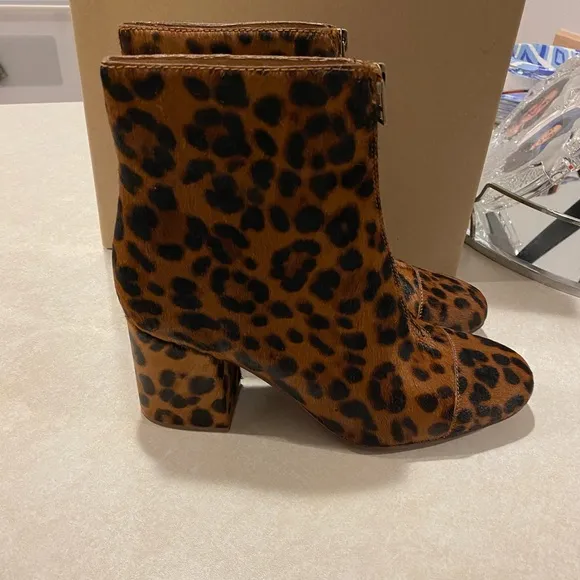 COPY - Madewell Amalia Leopard P Genuine Calf hair boots