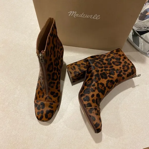 COPY - Madewell Amalia Leopard P Genuine Calf hair boots