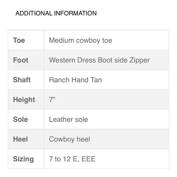 COPY - Men’s Boulet Leather Cowboy Boots Size 11.5 Wide