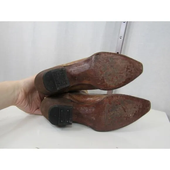 Corral “Cortez Cleff Embroidery” Distressed Western Cowgirl Boot R1974 - Size 10