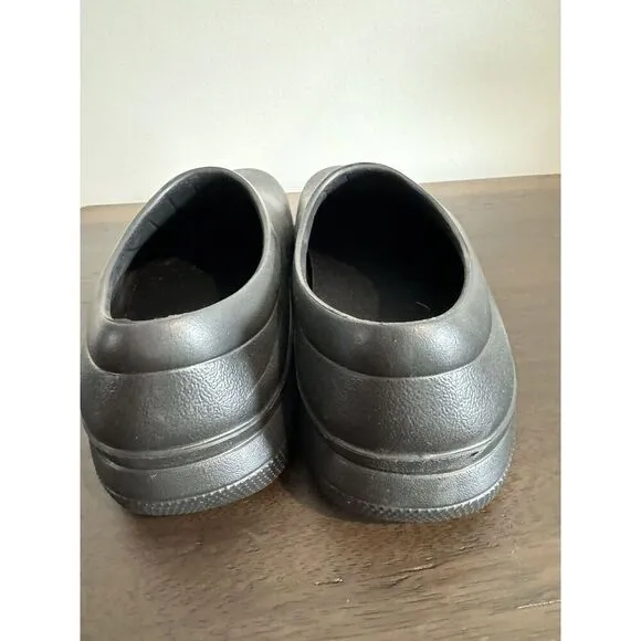 Crocs Sneakers On The Clock Work Slip Resistant Black Clogs Shoes 13 Men’s