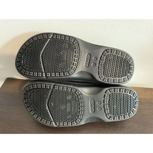Crocs Sneakers On The Clock Work Slip Resistant Black Clogs Shoes 13 Men’s