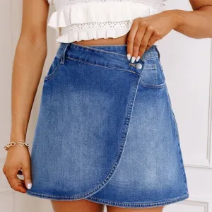 Cross the Line Denim Skirt