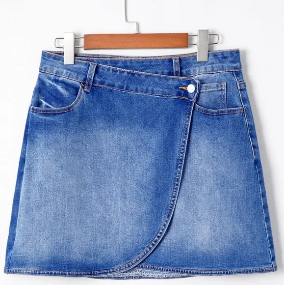 Cross the Line Denim Skirt