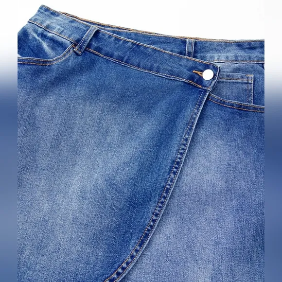 Cross the Line Denim Skirt