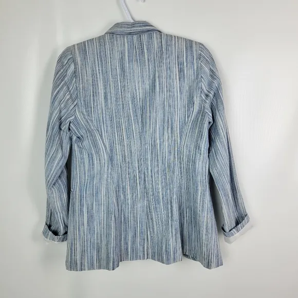 Cynthia Rowley Linen Cotton Striped Blazer Sz XS NWOT