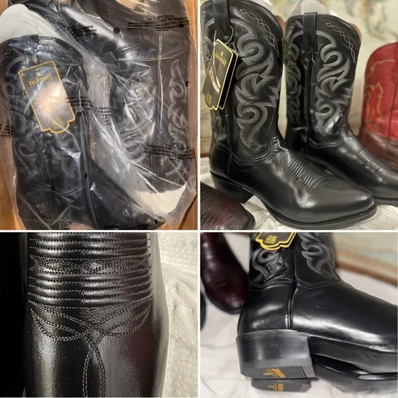 Dan Post Mens Size 13 EW Milwaukee Round Toe  Boots Mid Calf - Black  DP2110R