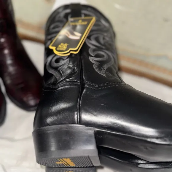 Dan Post Mens Size 13 EW Milwaukee Round Toe  Boots Mid Calf - Black  DP2110R