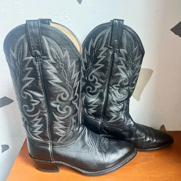 Dan Post Milwaukee Leather Western Cowboy Boots size Womens 9.5/Mens 7.5