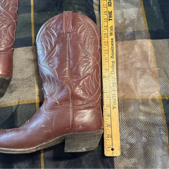 dan post • vintage cowboy boots caramel brown leather western