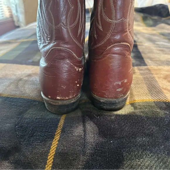 dan post • vintage cowboy boots caramel brown leather western