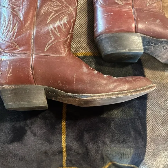 dan post • vintage cowboy boots caramel brown leather western