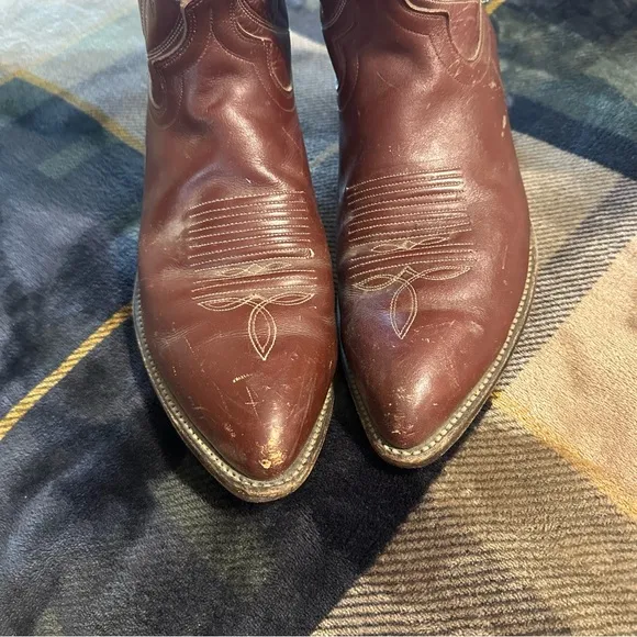 dan post • vintage cowboy boots caramel brown leather western