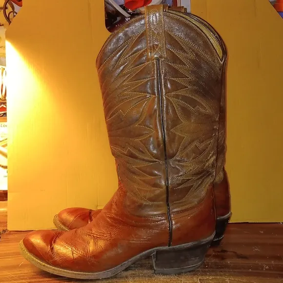 Dan Post woman's eel skin exotic cowgirl boots 👢 western 9