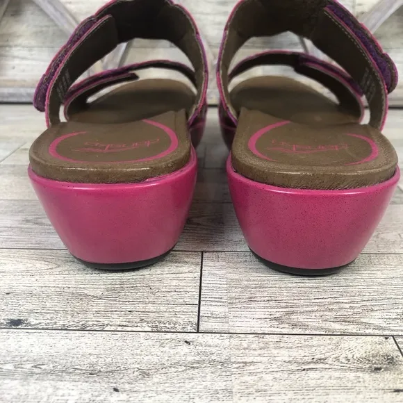 Dansko Dee Full Grain Leather Slide Fuchsia/Orchid size EU 40 = 9.5 - 10 USA