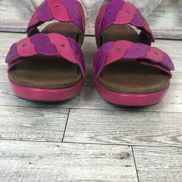 Dansko Dee Full Grain Leather Slide Fuchsia/Orchid size EU 40 = 9.5 - 10 USA